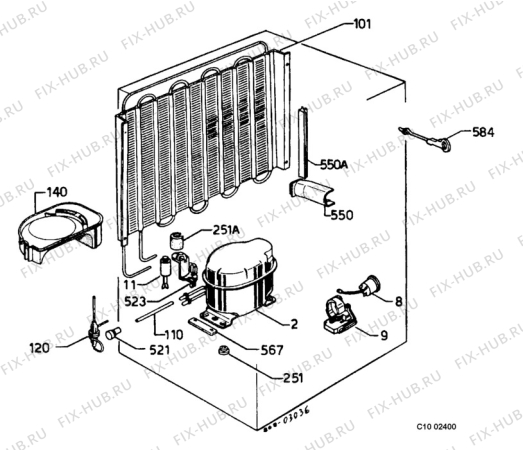 Взрыв-схема холодильника Kuppersbusch IK163.4Z - Схема узла Functional parts
